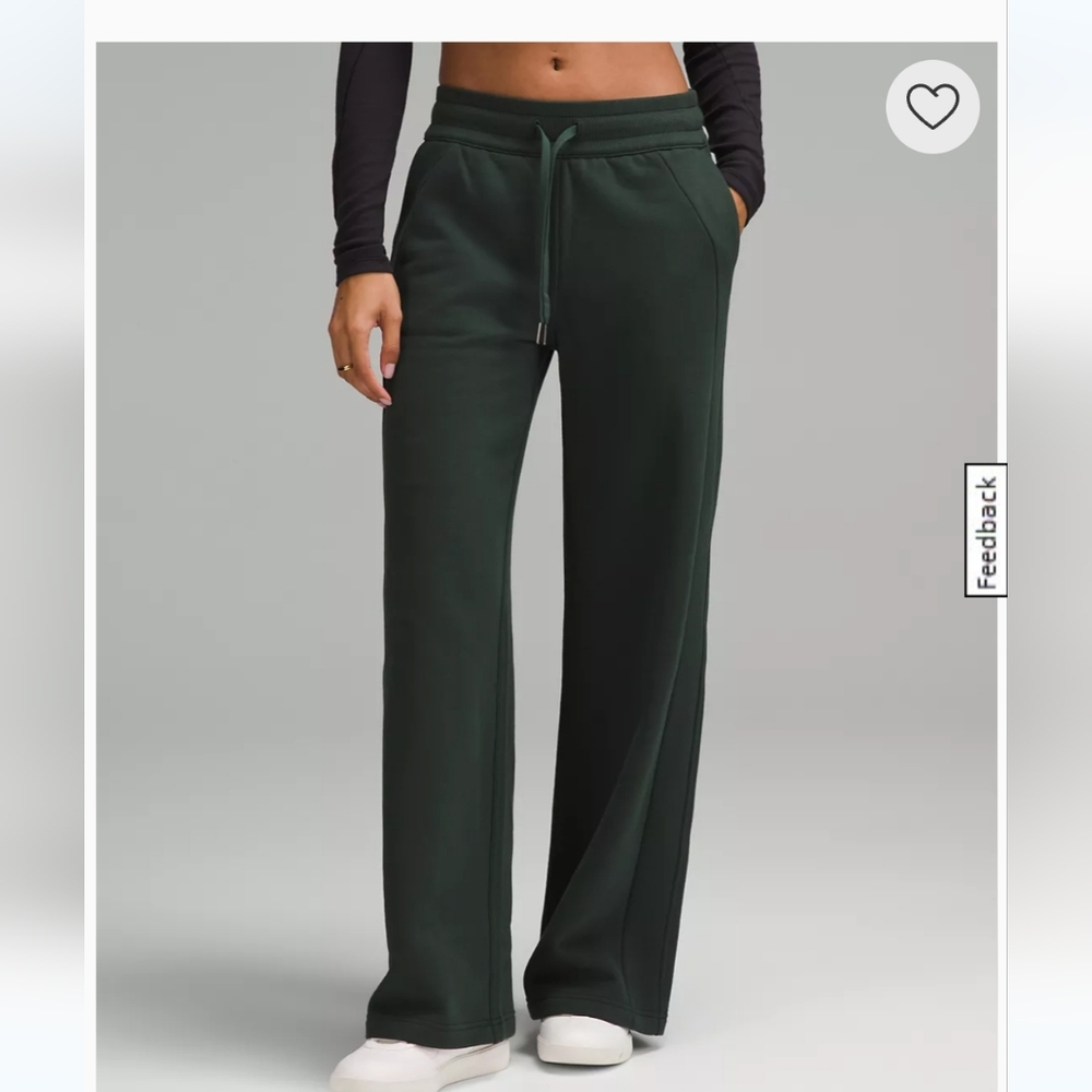 Scuba Mid-Rise Wide-Leg Pant Legacy green Size XL New With Tags
